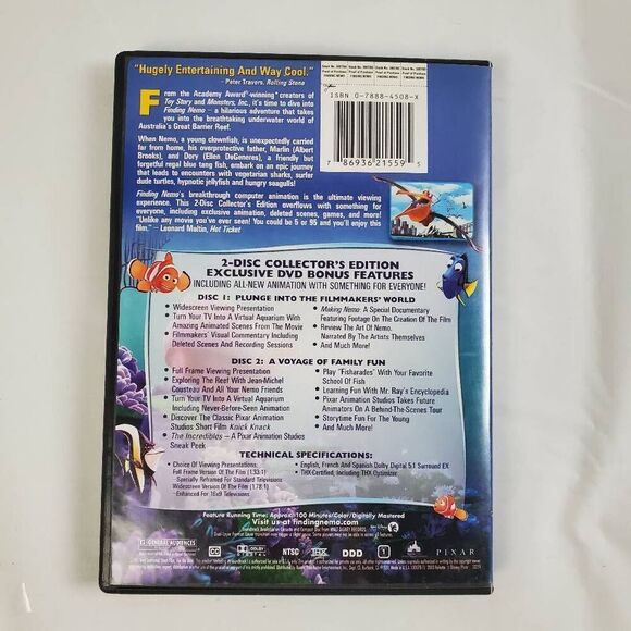 Finding Nemo DVD (2-Disc Collector’s Edition) - Picture 4 of 4